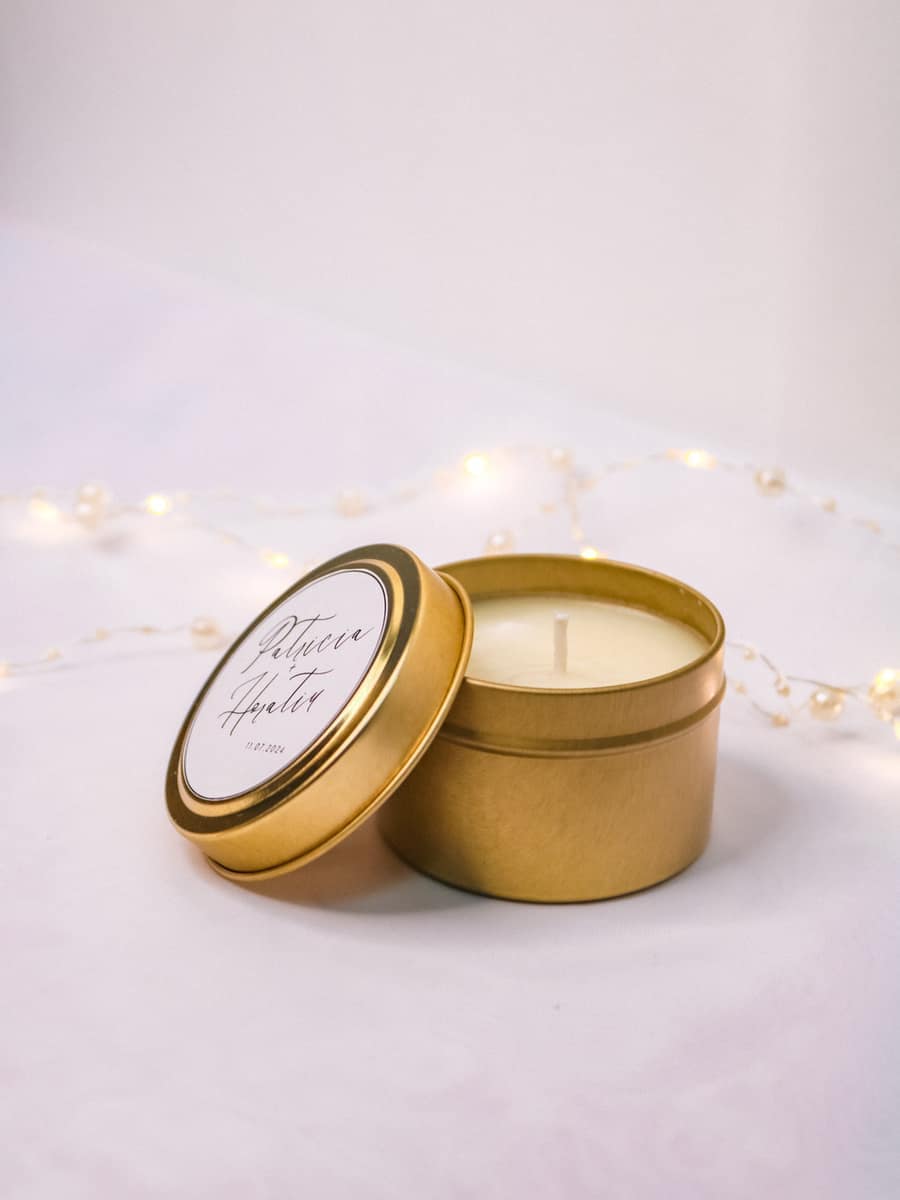Marturii Nunta lumanare Cutiuta metalica 115g - imagine 20